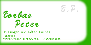 borbas peter business card